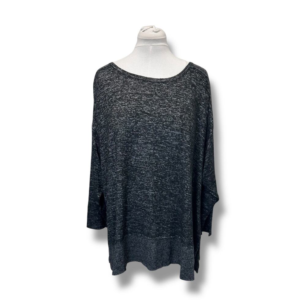 Bobeau Women’s Rudie Crew Neck Knit Tunic by StitchFix, Black, size 3X